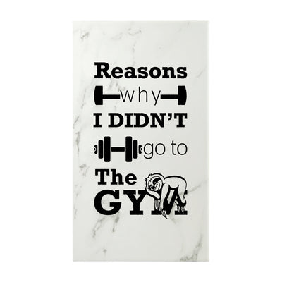 “Reasons why I didn’t go to the gym” Journal