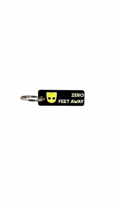 Zero Feet Away Acrylic Key Tag