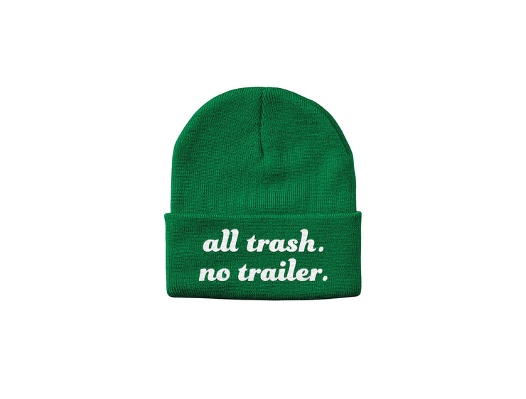 All Trash No Trailer - Embroidered Winter Beanie