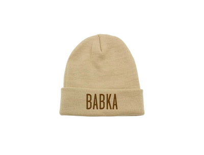 Babka - Biege Embroidered Beanie