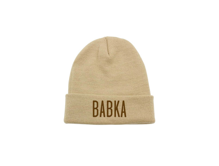 Babka - Biege Embroidered Beanie