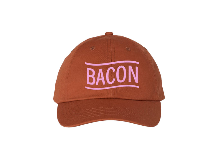Bacon - Burnt Orange Embroidered Dad Hat