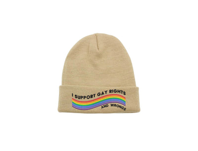 I Support Gay Rights and Wrongs - Embroidered Winter Beanie