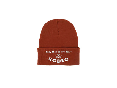 Yes, This is my First Rodeo - Embroidered Winter Beanie
