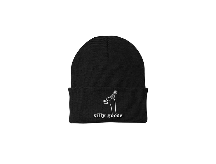 Silly Goose -  Embroidered Winter Beanie