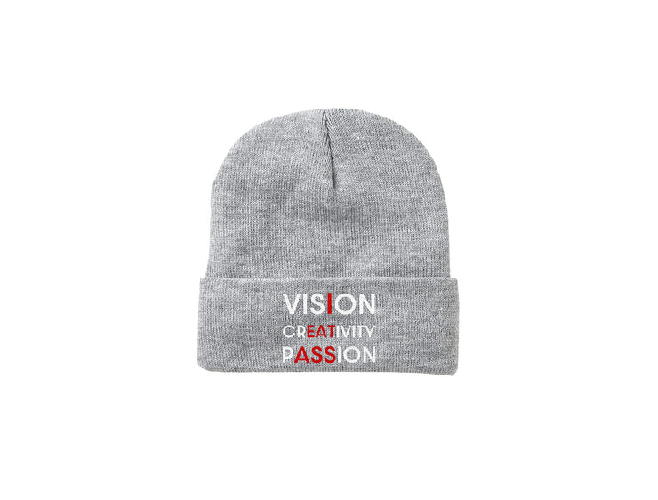 Vision Creativity Passion - Embroidered Winter Beanie