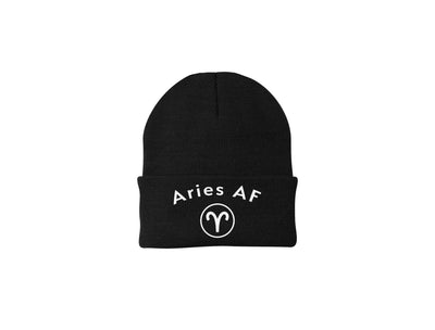 Aries AF - Horoscope Embroidered Winter Beanie