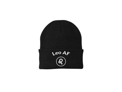 Leo AF - Horoscope Embroidered Winter Beanie
