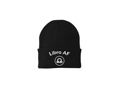 Libra AF - Horoscope Embroidered Winter Beanie