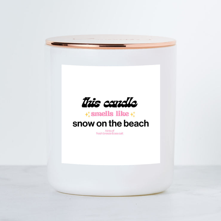 This Candle Smells Like Snow on the Beach - Luxe Scented Soy Candle - Fresh Breeze and Sea Salt