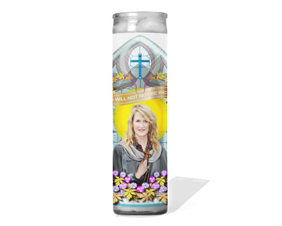 Laura Dern “I Will Not Not Be Rich” Prayer Candle