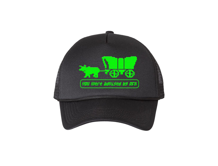 You Were Advised By RFK - Oregon Trail Game - Black Embroidered Foam Trucker Hat