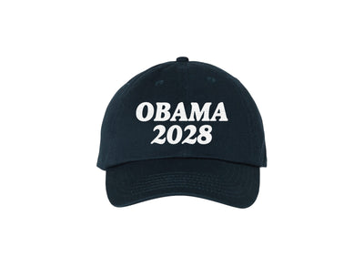 Obama 2028 - Navy Blue Embroidered Dad Hat