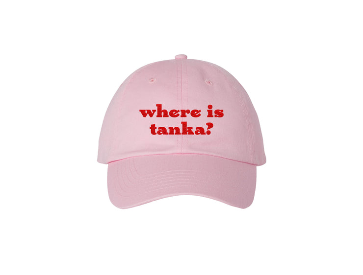 Where Is Tanka? - Light Pink Embroidered Dad Hat