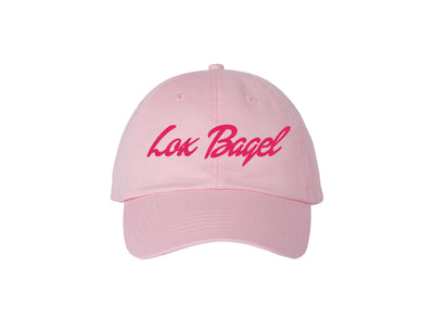 Lox Bagel - Pink Embroidered Dad Hat