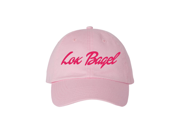 Lox Bagel - Pink Embroidered Dad Hat