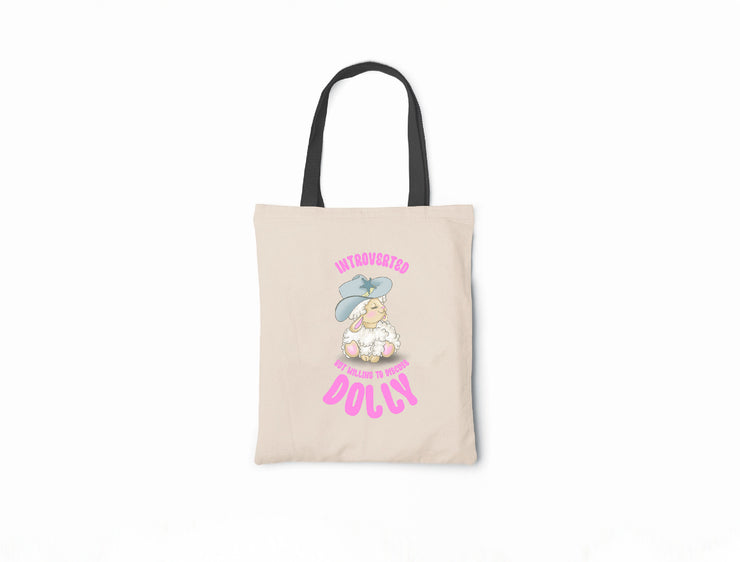 Introverted Dolly - Storybook Character - Canvas Tote Bag
