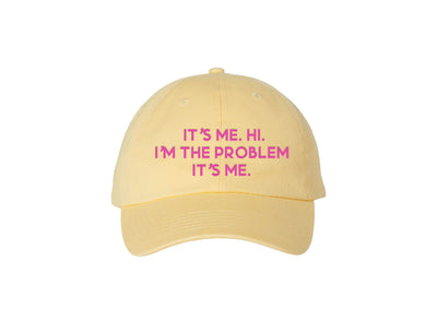 It’s Me, I’m The Problem Swiftie Dad Hat - Pink and Yellow
