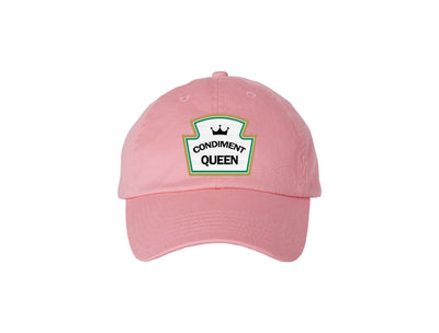 Condiment Queen - Pink Embroidered Dad Hat