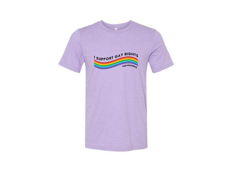 I Support Gay Rights and Wrongs - T-Shirt