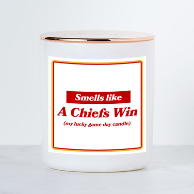 This Candle Smells Like A Chiefs Win - Luxe Scented Soy Candle - Evergreen & Apple Scented