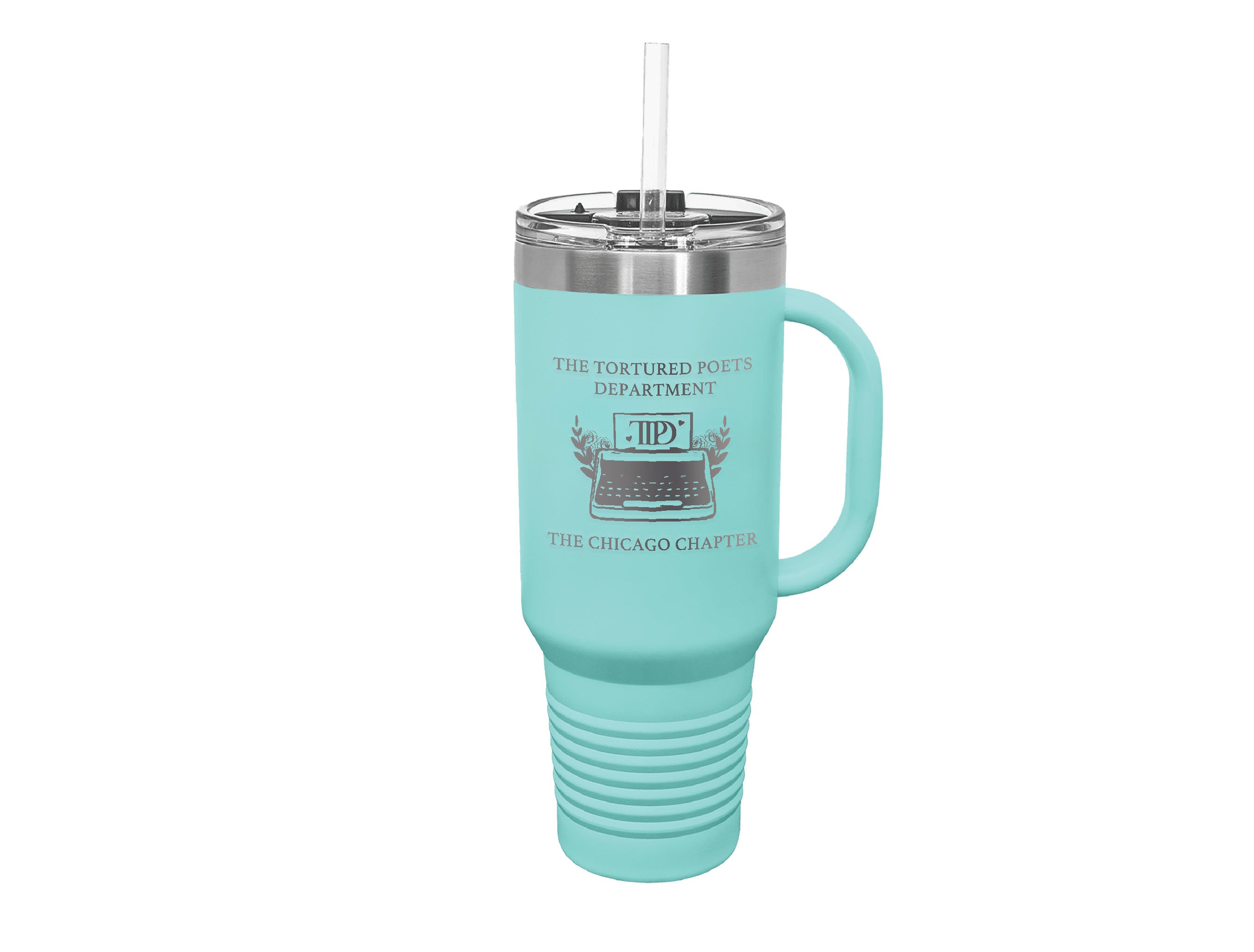 The Tortured Poets Department - CUSTOM CITY, 40oz Stainless Steel Travel Cup, Stanley Dupe