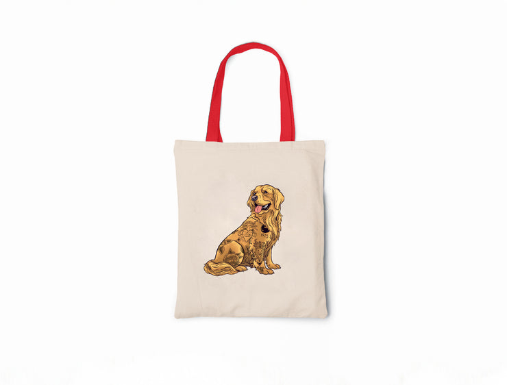 Tattooed Golden Retriever - Canvas Tote, Taylor Swift's TTPD