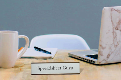 Spreadsheet Guru - Office Desk Plate