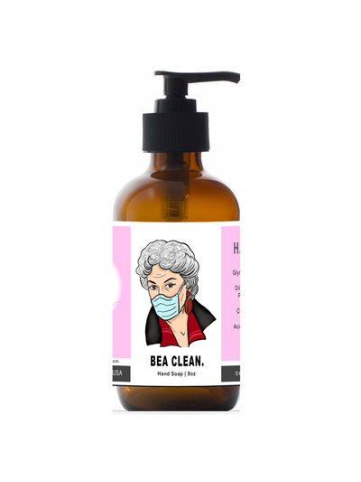 Bea Clean - Liquid Hand Soap 8oz Glass Bottle - Golden Girls