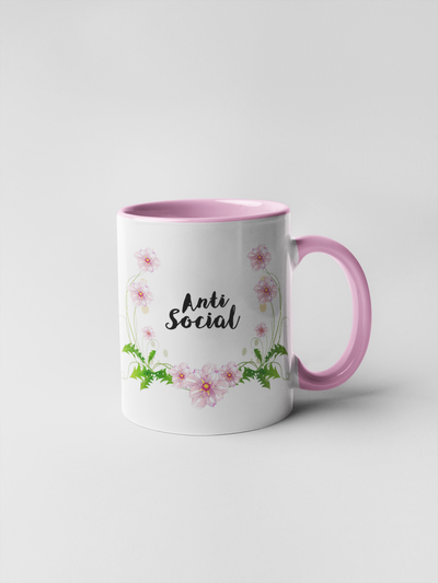 Anti Social Mug - Floral Delicate and Fancy