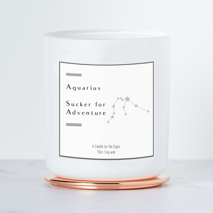 Aquarius Sucker for Adventure - Luxe Scented Soy Candle - Sea Salt & Orchid