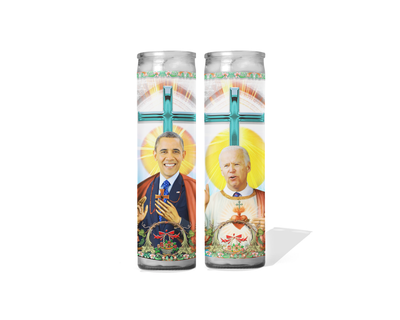 Barack Obama and Joe Biden Celebrity Prayer Candle Set