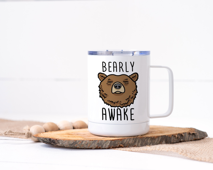 Bearly Awake Stainless Steel Travel Mug