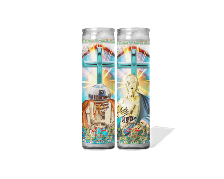 C-3PO and R2-D2 Celebrity Prayer Candle Set - Star Wars