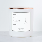 Cancer Moody AF - Luxe Scented Soy Horoscope Candle - Black Raspberry Vanilla