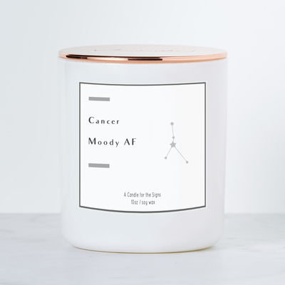 Cancer Moody AF - Luxe Scented Soy Horoscope Candle - Black Raspberry Vanilla
