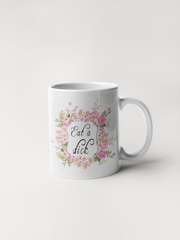 Eat a Dick - Floral Delicate and Fancy Coffee Mug