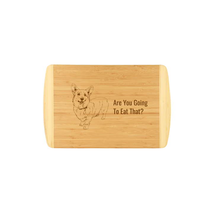 Are You Going To Eat That? - Dog Breed Large Bamboo Cutting Board