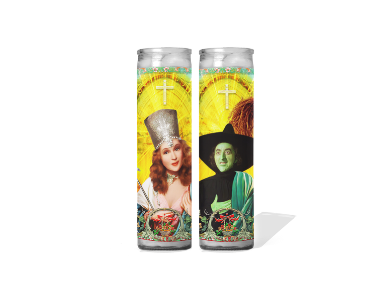 Elphaba and Glinda Wizard of Oz Celebrity Prayer Candle - Wicked