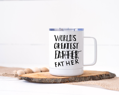 World's Greatest Farter/Father - Stainless Steel Travel Mug