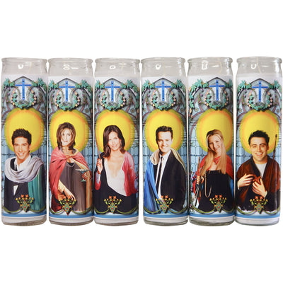 Friends Set of 6 Celebrity Prayer Candles - Ross, Rachel, Monica, Chandler, Pheobe and Joey