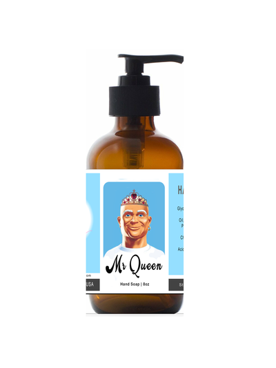Mr. Queen - Liquid Hand Soap 8oz Glass Bottle