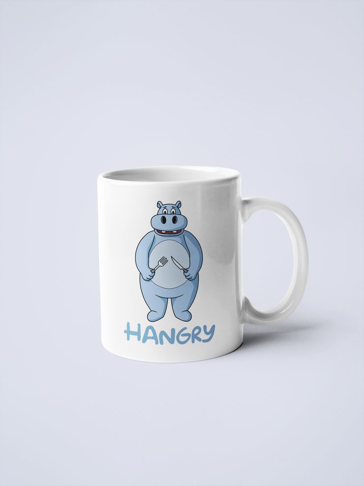 Hangry Hippo Ceramic Coffee Mug IMAGE 1