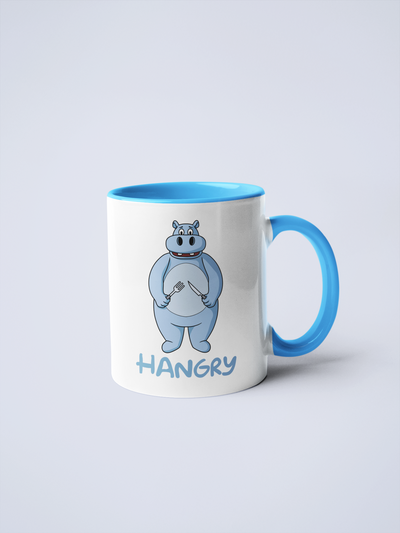 Hangry Hippo Ceramic Coffee Mug IMAGE 1