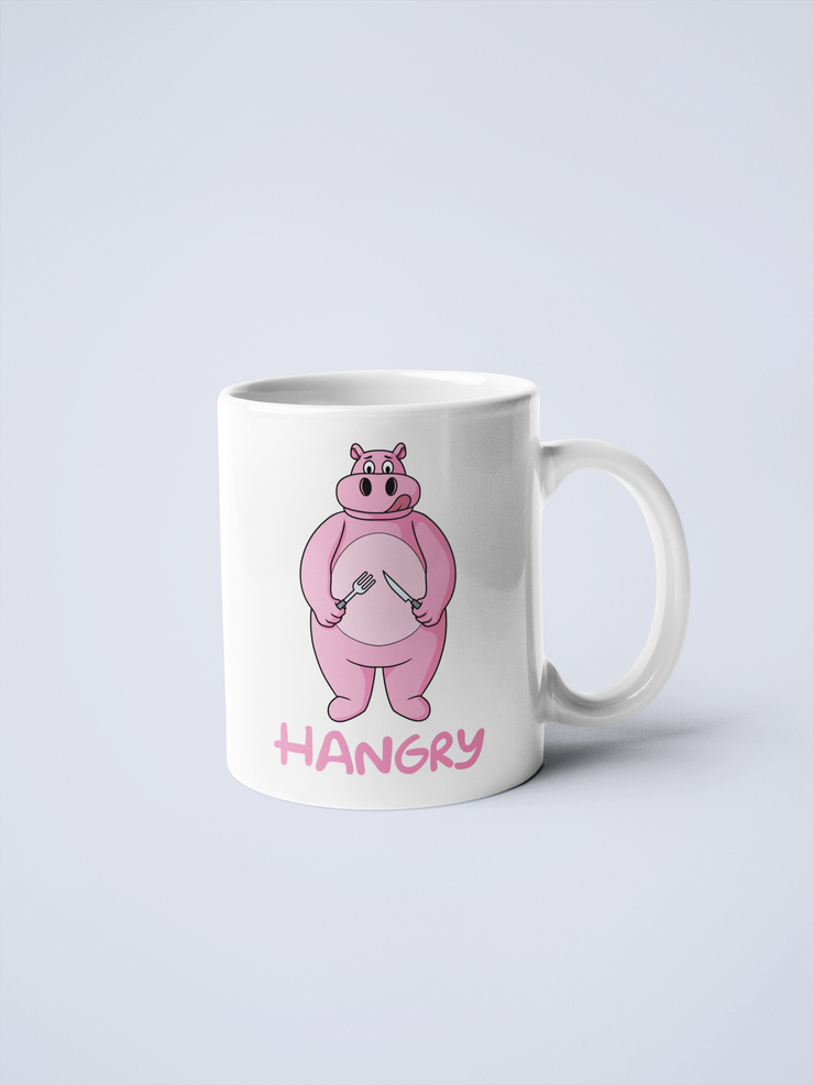 Hangry Hippo Ceramic Coffee Mug IMAGE 1