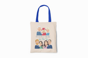 Here For The Tea Royal Family Canvas Tote Bag