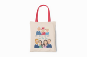 Here For The Tea Royal Family Canvas Tote Bag