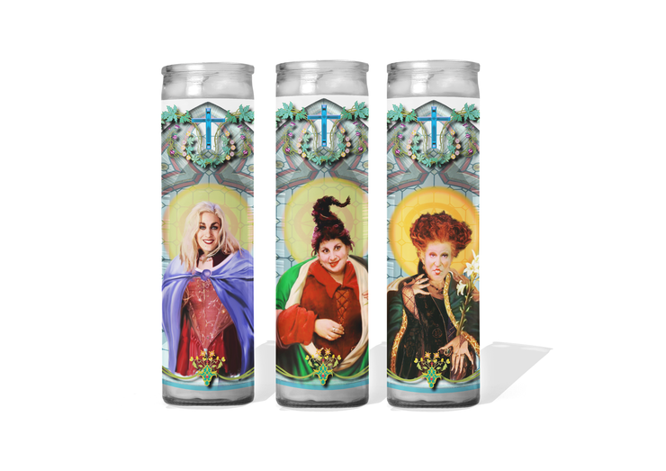 Hocus Pocus - Sanderson Sisters Celebrity Prayer Candle Set of 3