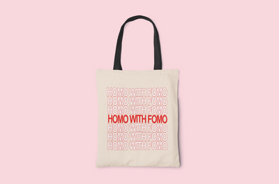 Homo With Fomo Canvas Tote Bag