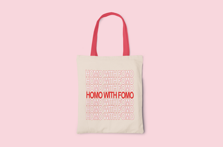 Homo With Fomo Canvas Tote Bag